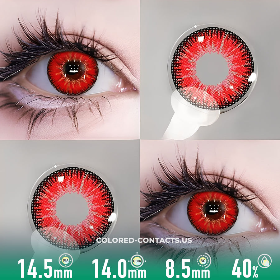 Ow : Ashe Cosplay Contact Lenses - Ccus Eyewear · Premium Colored Contacts Genshin Impact Zhongli Cosplay Contacts - Vega Red Detail