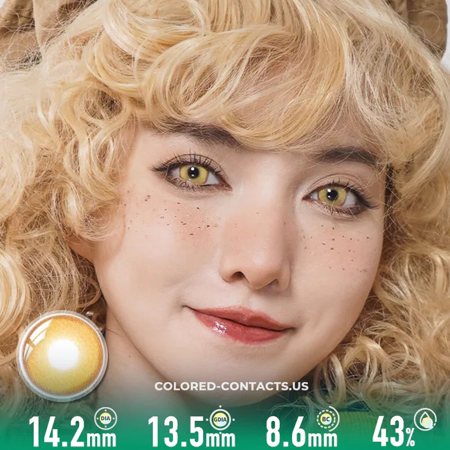 Gold Contacts - Ccus Eyewear · Premium Colored Contacts Radiant Gold Contact Lenses | 4-Lens Pack - Radiant Gold Contact Lenses