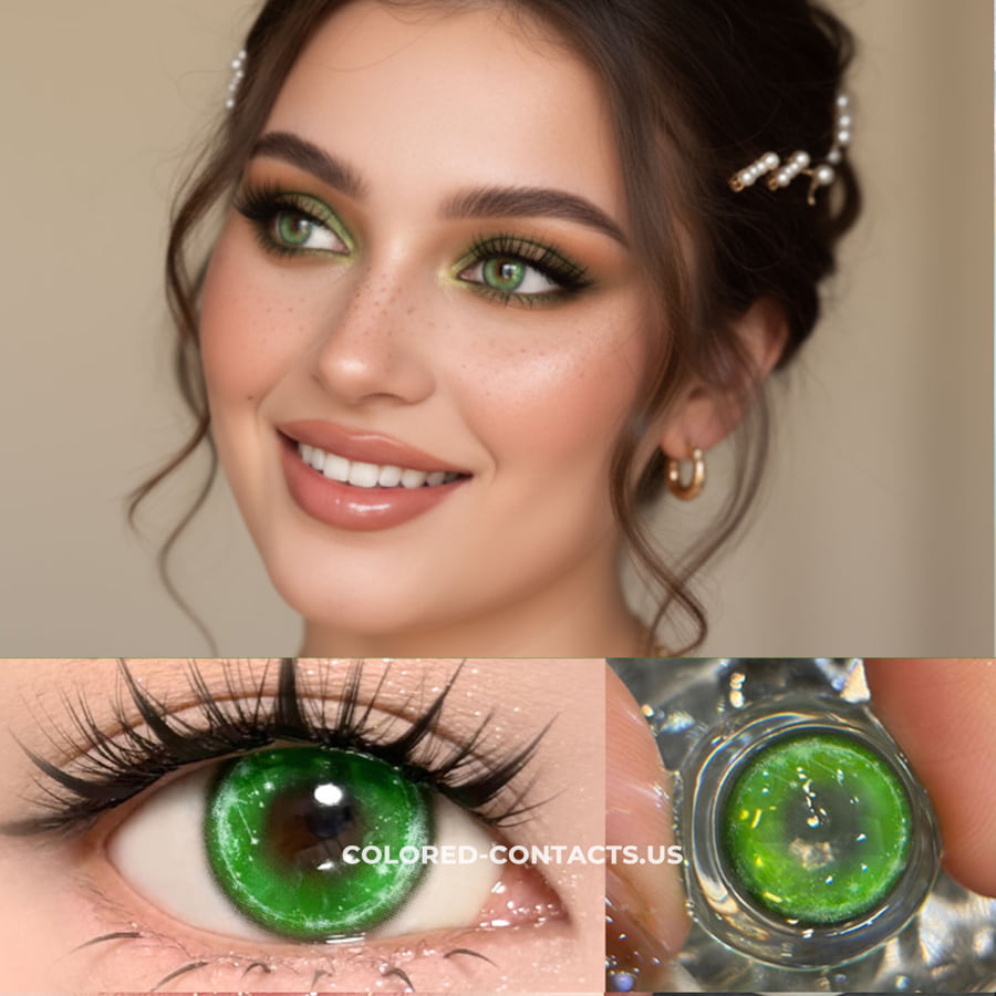 Cloud Mist Firefly Green Contacts | 4-Lens Pack
