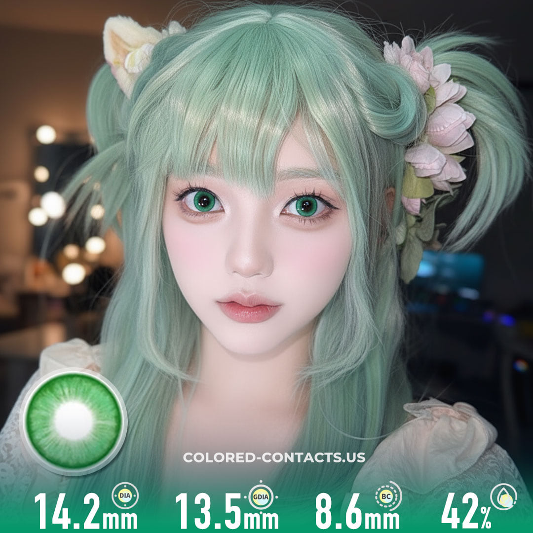 Emerald Radiance Green Contacts | 4-Lens Pack - Ccus Eyewear · Premium Colored Contacts Emerald Radiance Green Contacts | 4-Lens Pack