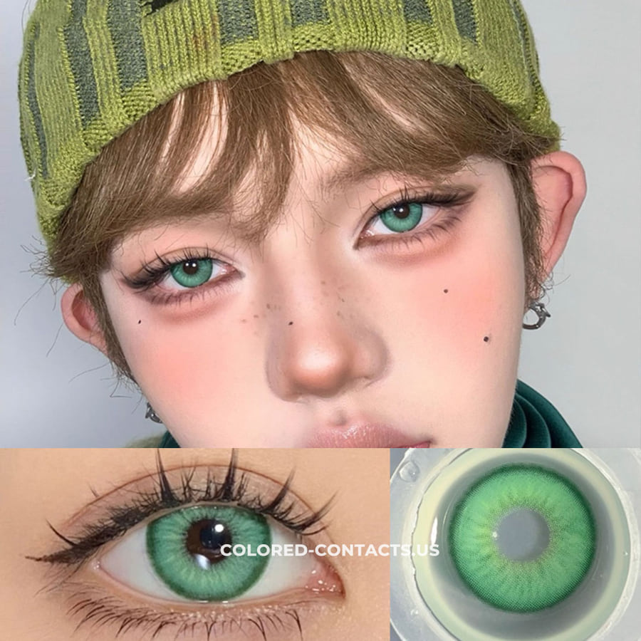 Faithful Spring Green Colored Contacts | 4-Lens Pack - Ccus Eyewear · Premium Colored Contacts Faithful Spring Green Colored Contacts | 4-Lens Pack