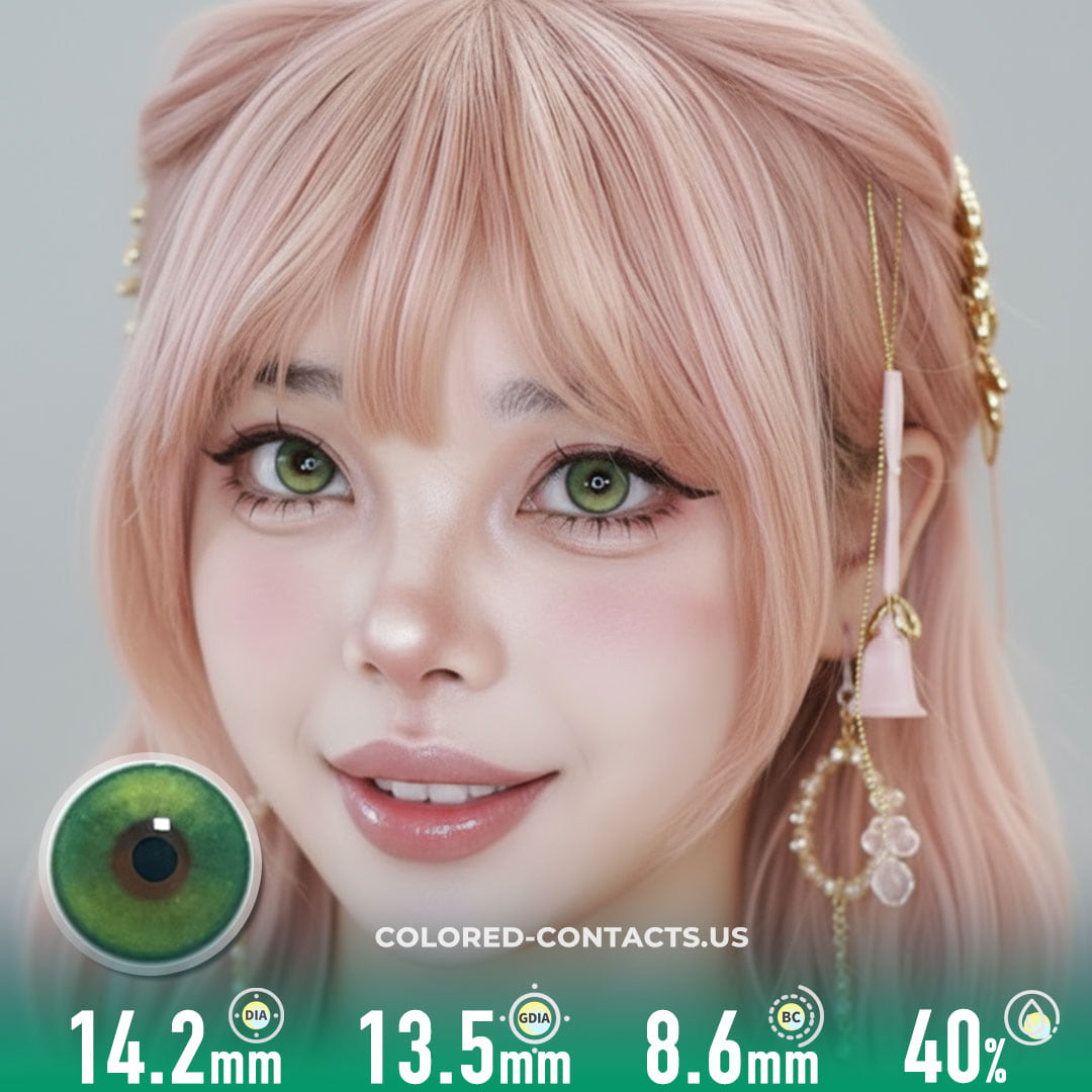 Mystic Wind Spirit Green Colored Contacts | 4-Lens Pack - Ccus Eyewear · Premium Colored Contacts Mystic Wind Spirit Green Colored Contacts | 4-Lens Pack