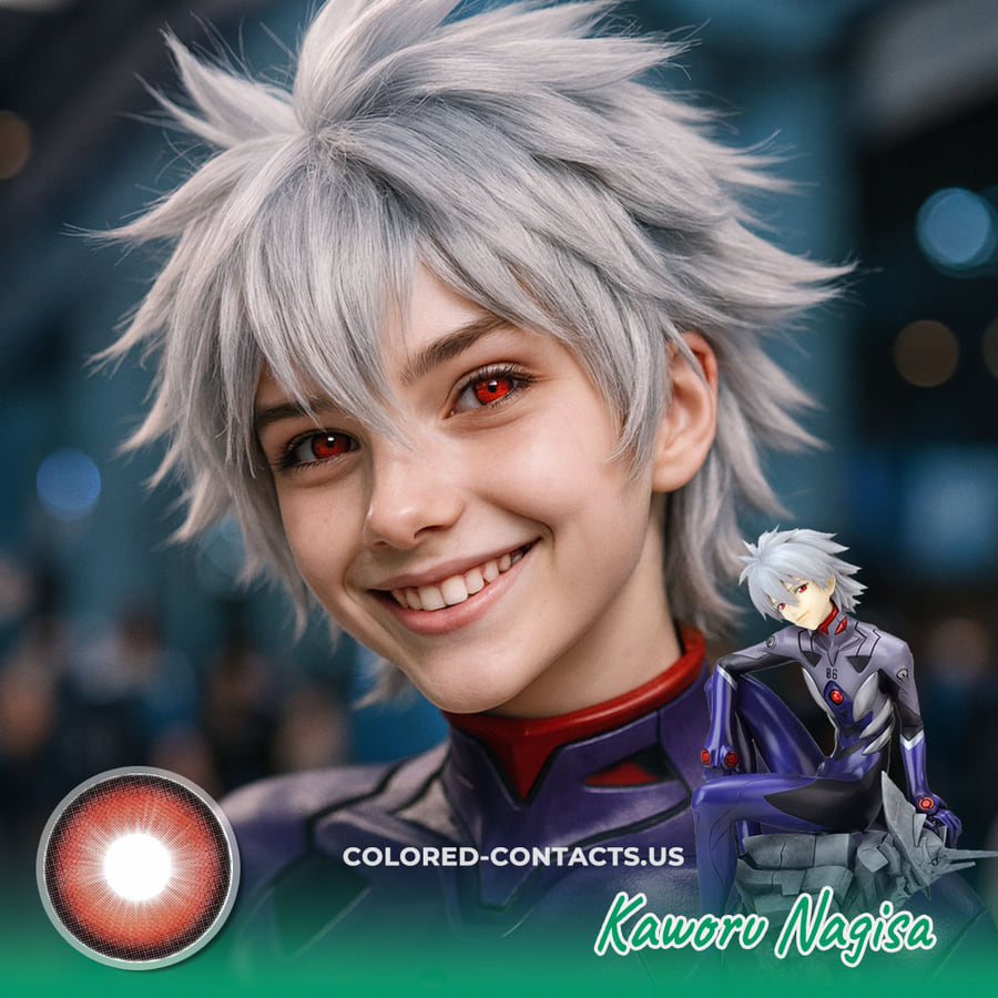 Kaworu Nagisa Cosplay Contact Lenses - Ccus Eyewear · Premium Colored Contacts Kaworu Nagisa Cosplay Contact Lenses