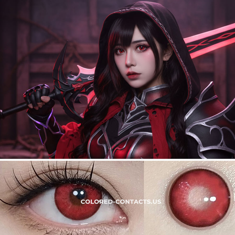Bluebells Red Colored Contacts - New Red 2