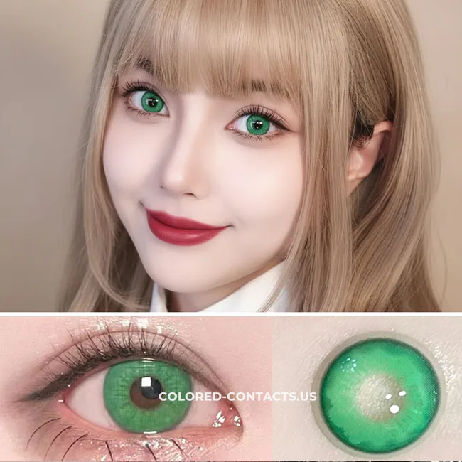 Bluebells Green Colored Contacts