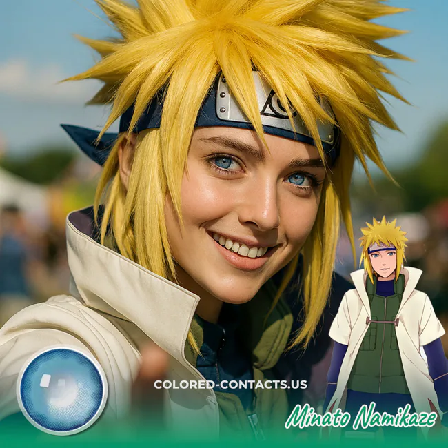 Bright Blue Anime Cosplay Contact Lenses