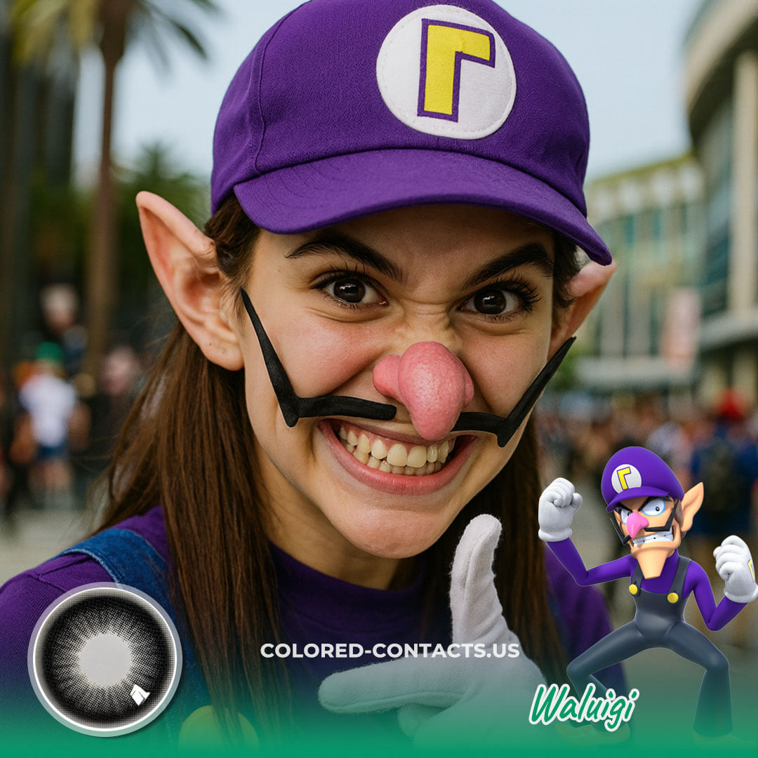 Waluigi Cosplay Contact Lenses - Ccus Eyewear · Premium Colored Contacts Waluigi Cosplay Contact Lenses