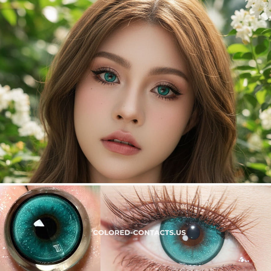 Ethereal Dream Green Colored Contacts | 4-Lens Pack - Ccus Eyewear · Premium Colored Contacts Aqua Green Forest Colored Contacts | 4-Lens Pack