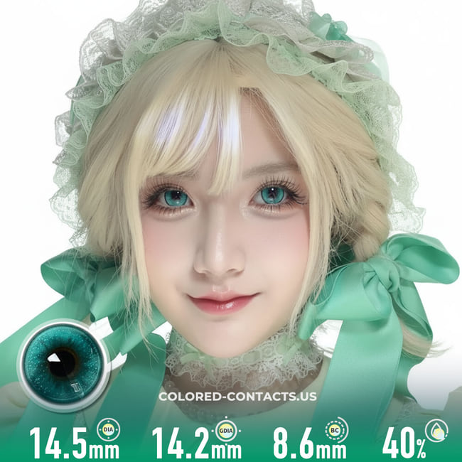 Aqua Green Forest Colored Contacts | 4-Lens Pack