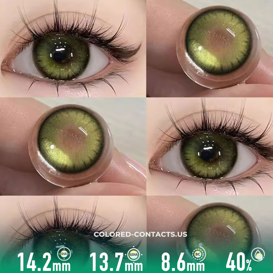 Polar Light Yellow Green Contact Lenses - Ccus Eyewear · Premium Colored Contacts Polar Light Yellow Green Contact Lenses