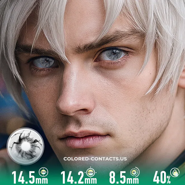 Crazy Lenses - Ccus Eyewear · Premium Colored Contacts Genetic Invasion White Crazy Lenses | 4-Lens Pack