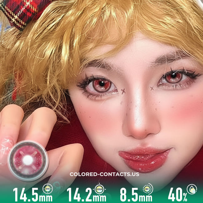 Red Halloween Contacts: Vampire &Amp; Demon Lenses - Ccus Eyewear · Premium Colored Contacts Bloody Strawberry Cross Eye Red Crazy Lenses | 4-Lens Pack