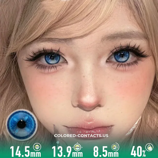 Pure Soul Cross Eye Blue Crazy Lenses | 4-Lens Pack