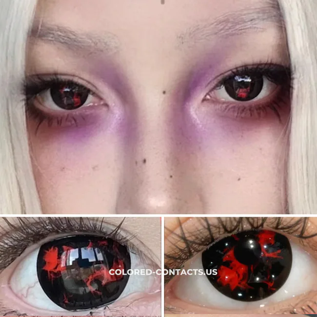 Blood Curse Black Crazy Lenses | 4-Lens Pack