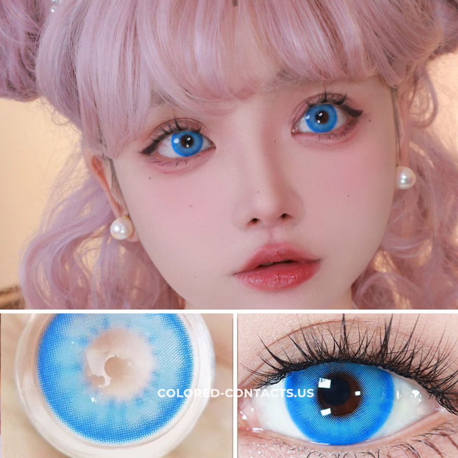 Dream Lotus Blue Colored Contacts | 4-Lens Pack