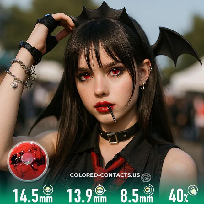 Crazy Lenses - Ccus Eyewear · Premium Colored Contacts Blood Curse Red Crazy Lenses | 4-Lens Pack
