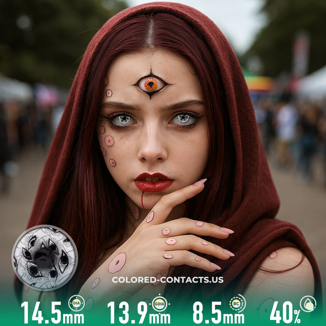 White Multi-Eye Horror Contact Lenses | 4-Lens Pack - Ccus Eyewear · Premium Colored Contacts White Multi-Eye Horror Contact Lenses | 4-Lens Pack