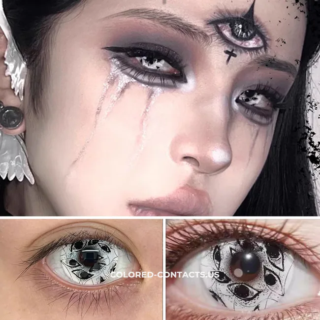 Blood Curse Black Crazy Lenses | 4-Lens Pack