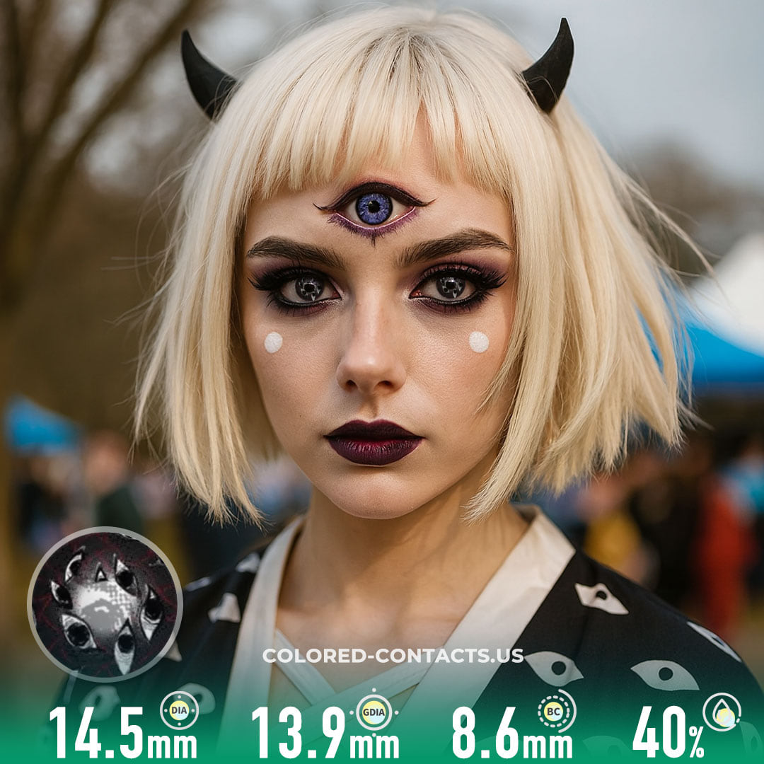 Black Multi-Eye Horror Contact Lenses | 4-Lens Pack