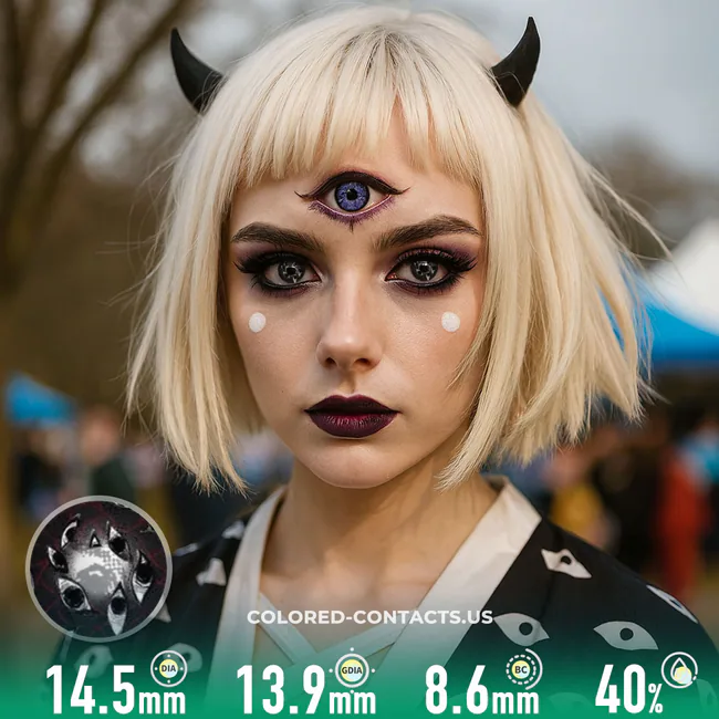 Black Multi-Eye Horror Contact Lenses | 4-Lens Pack