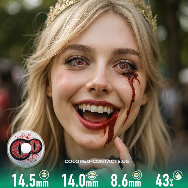 Crazy Lenses - Ccus Eyewear · Premium Colored Contacts Twin Blood Pupil Contact Lenses | 4-Lens Pack