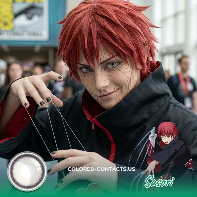Steel Grey Anime Cosplay Contact Lenses