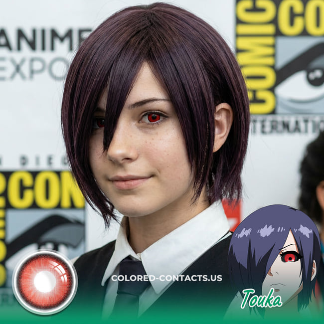 Touka Cosplay Contact Lenses for a Fierce Red-Eyed Ghoul Girl Look