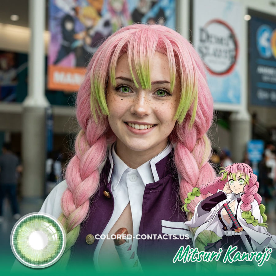 Mitsuri Kanroji Cosplay Contact Lenses - Ccus Eyewear · Premium Colored Contacts Mitsuri Kanroji Cosplay Contact Lenses