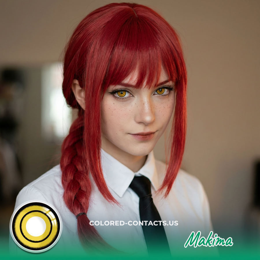 Makima Cosplay Colored Contact Lenses V1 - Ccus Eyewear · Premium Colored Contacts Makima Cosplay Colored Contact Lenses V1
