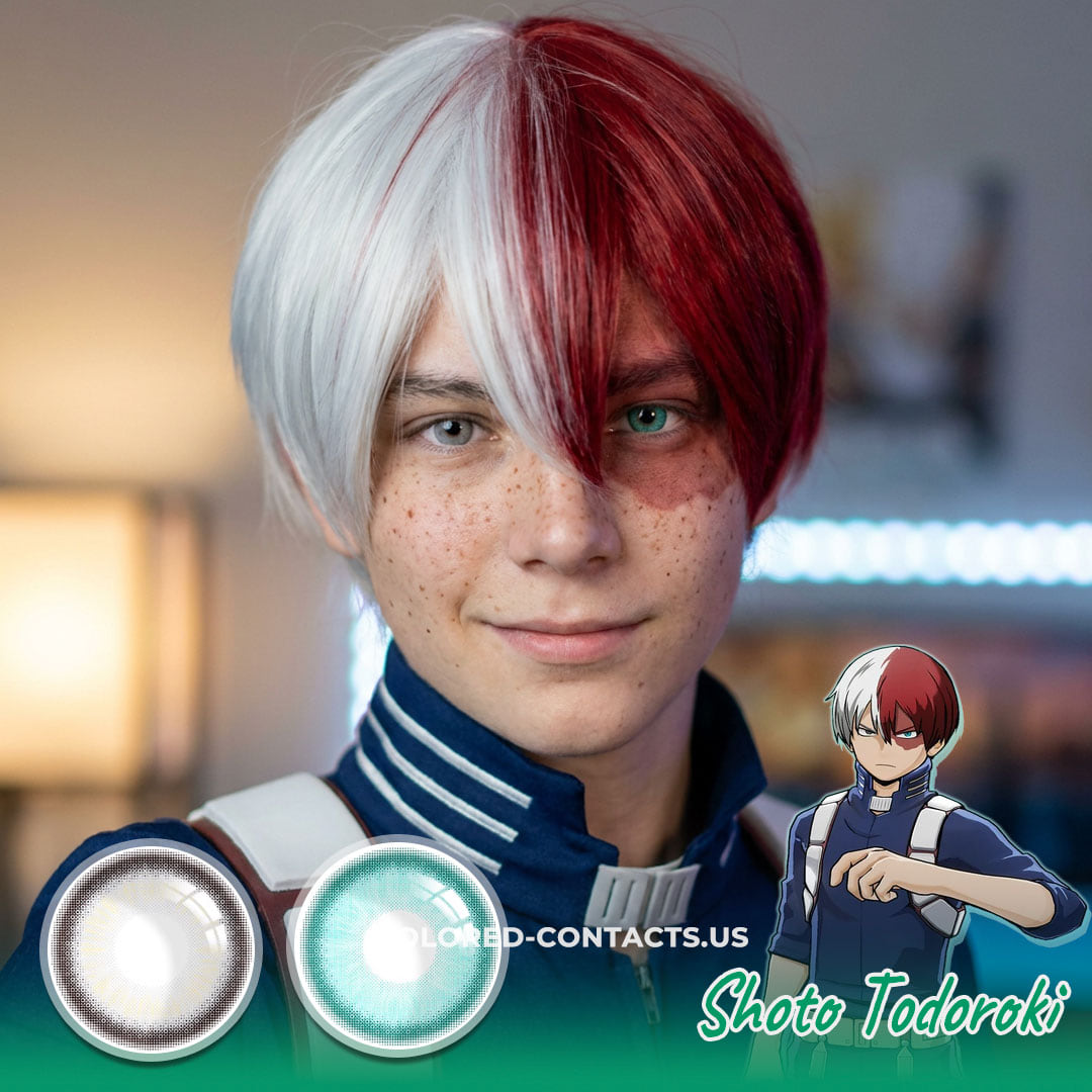 Shoto Todoroki Cosplay Contact Lenses - Ccus Eyewear · Premium Colored Contacts Shoto Todoroki Cosplay Contact Lenses
