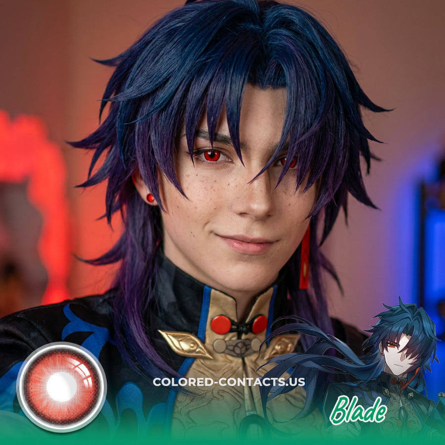 Honkai Blade Cosplay Contact Lenses For A Fierce Red-Eyed Look