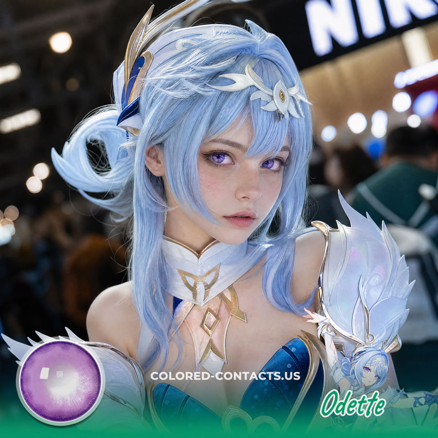 Odette Cosplay Contact Lenses For A Soft Purple-Eyed Genshin Look