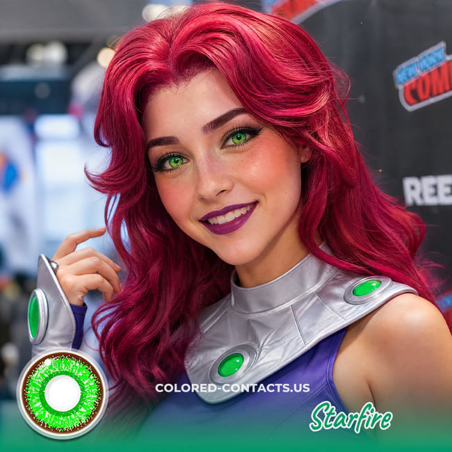 DC Starfire Cosplay Contact Lenses V2