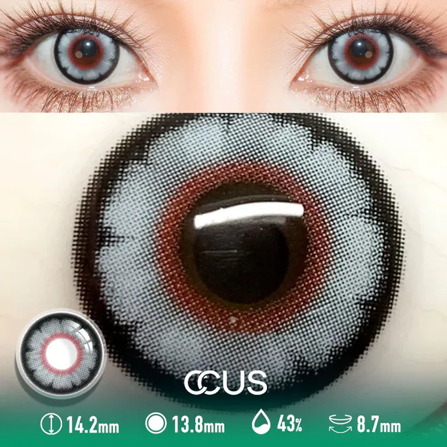 Grey Clover Contact Lenses - Image 2
