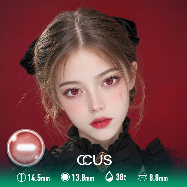 Red Halloween Contacts: Vampire &Amp; Demon Lenses - Ccus Eyewear · Premium Colored Contacts Red Horizontal-Slit Goat Eye — Axial Stabilized Edition