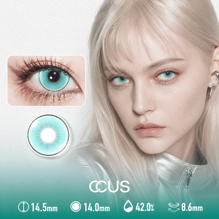 Turquoise Tide Azure Blue Contact Lenses - Ccus Eyewear · Premium Colored Contacts Turquoise Tide Azure Blue Contact Lenses