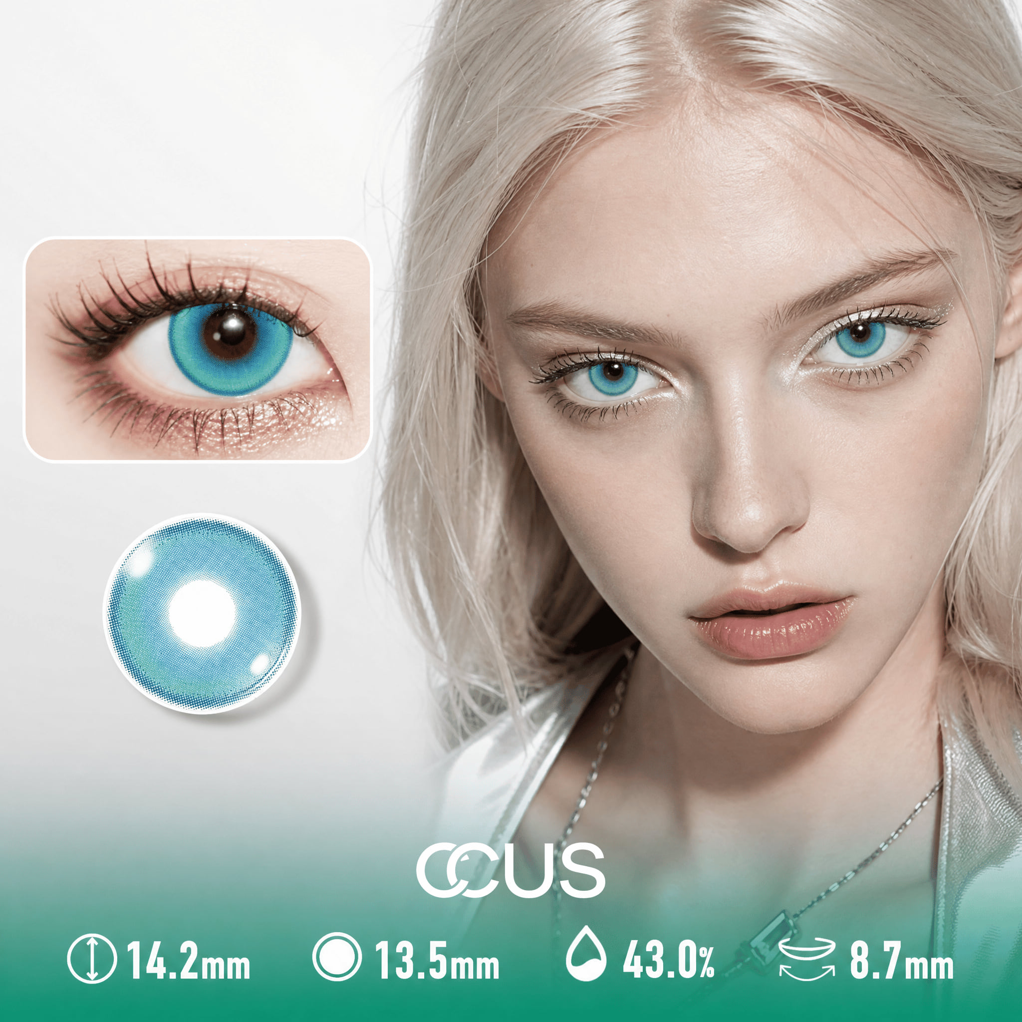 Cyan Reef Azure Blue Contact Lenses - Ccus Eyewear · Premium Colored Contacts Cyan Reef Azure Blue Contact Lenses