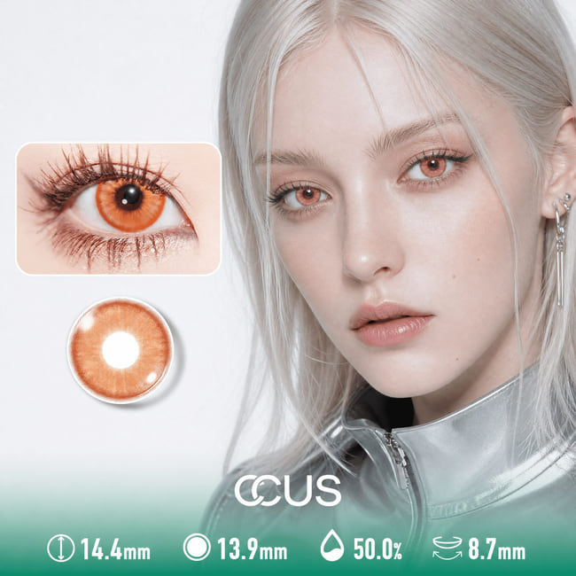 Sienna Bloom Amber Orange Contact Lenses
