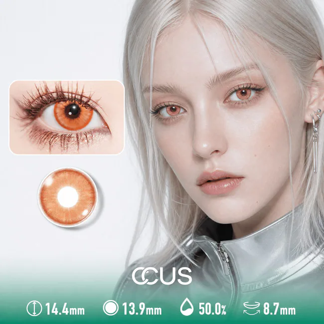 Sienna Bloom Amber Orange Contact Lenses