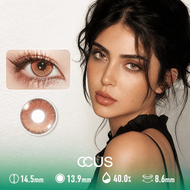 Whimsical Equinox Honey Amber Brown Contact Lenses
