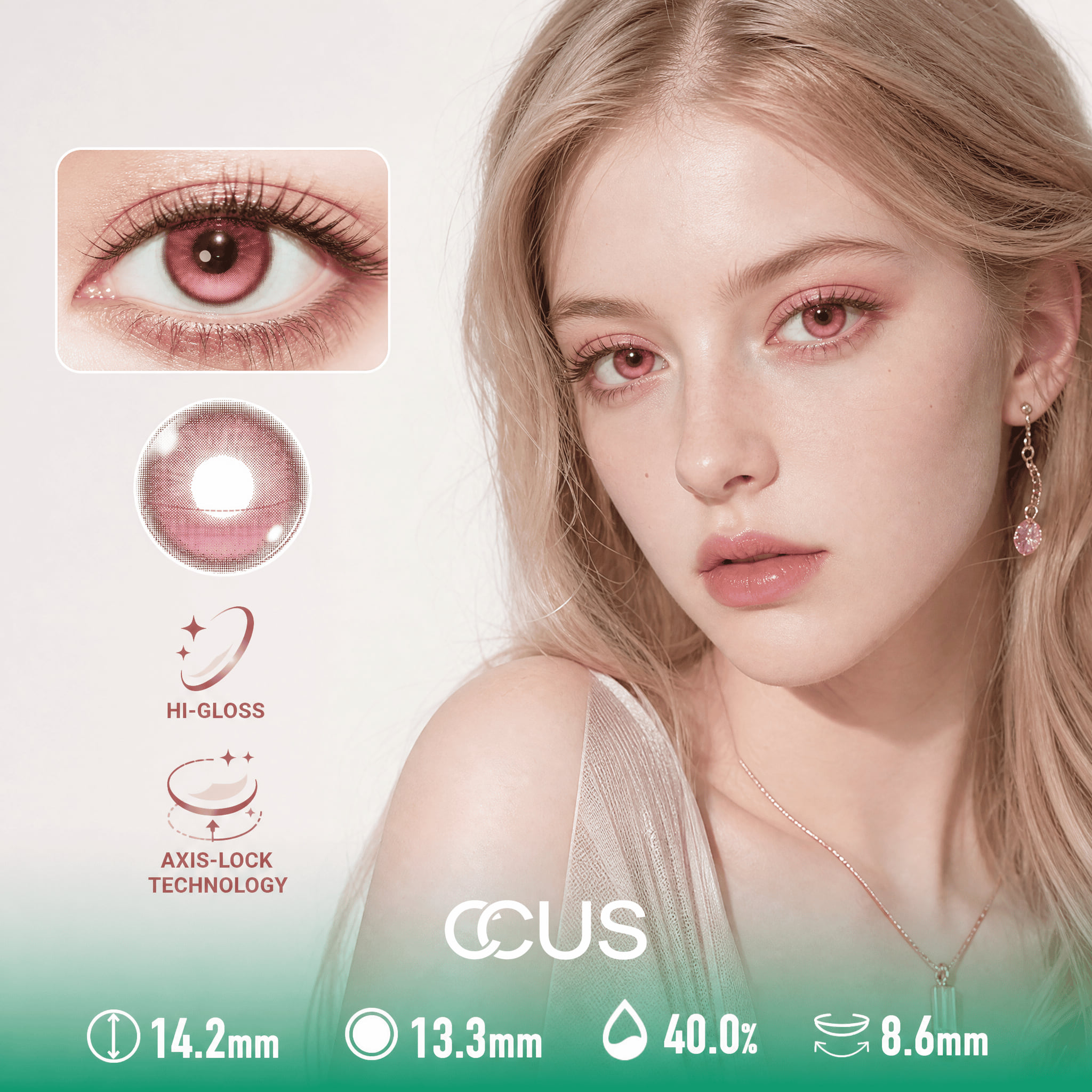 Rose Halo Pink Contact Lenses