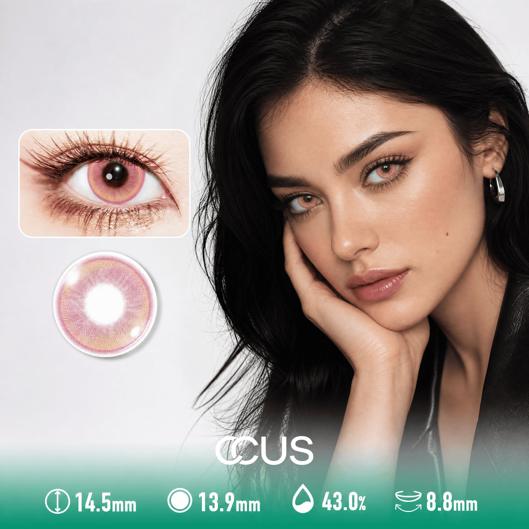 Cloud Aurora Pink Contact Lenses - Ccus Eyewear · Premium Colored Contacts Cloud Aurora Pink Contact Lenses