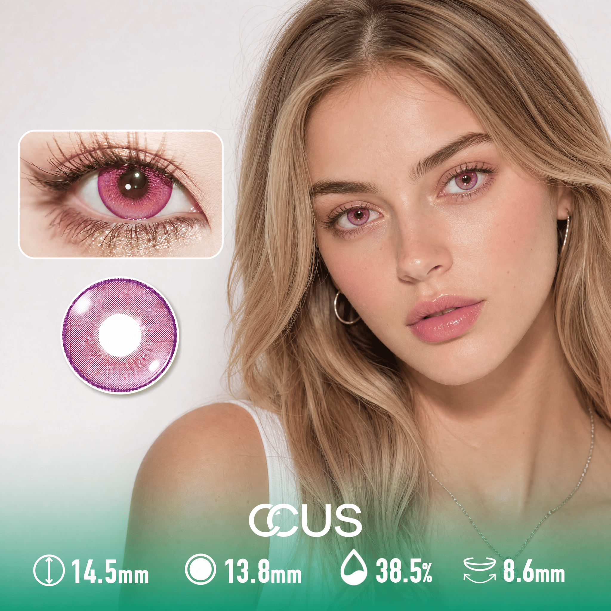 Prague Dreamy Cherry Pink Contact Lenses - Ccus Eyewear · Premium Colored Contacts Prague Dreamy Cherry Pink Contact Lenses