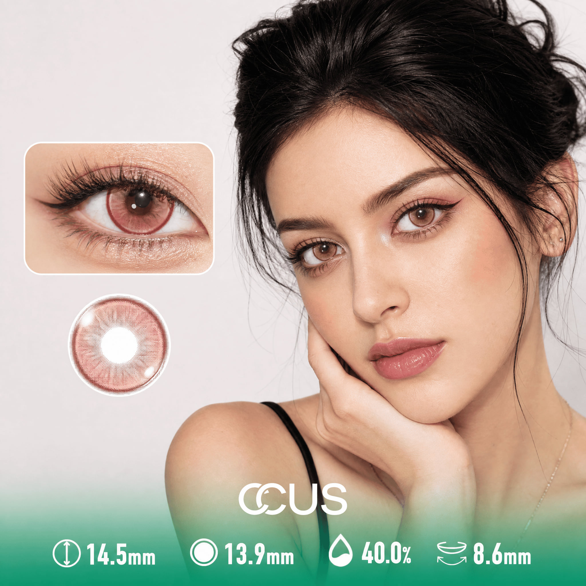 Ballet Slipper Blush Pink Contact Lenses - Ccus Eyewear · Premium Colored Contacts Ballet Slipper Blush Pink Contact Lenses