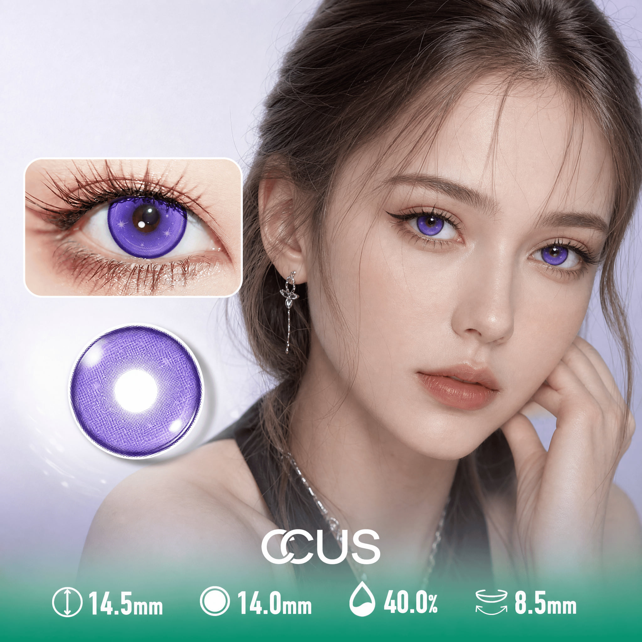 Whimsical Velvet Purple Contact Lenses - Ccus Eyewear · Premium Colored Contacts Whimsical Velvet Purple Contact Lenses