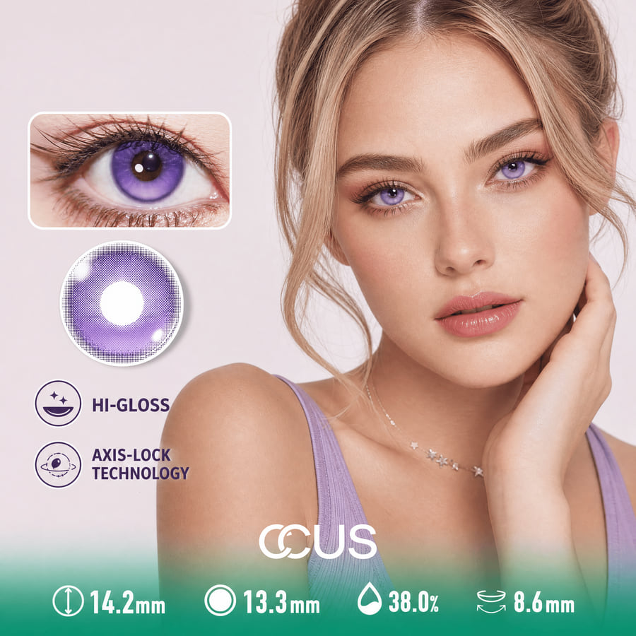 Winter Comet Violet Purple Contact Lenses