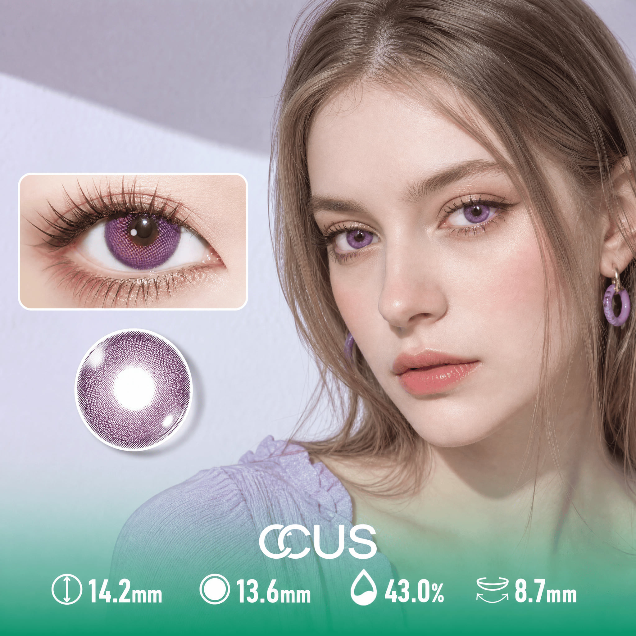 Amethyst Dusk Violet Purple Contact Lenses