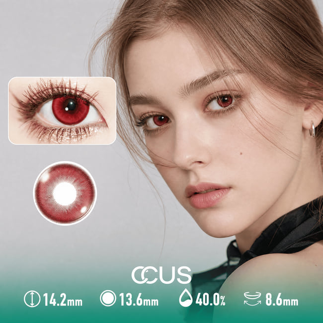 Red Halloween Contacts: Vampire &Amp; Demon Lenses - Ccus Eyewear · Premium Colored Contacts Florence Radiant Crimson Red Contact Lenses