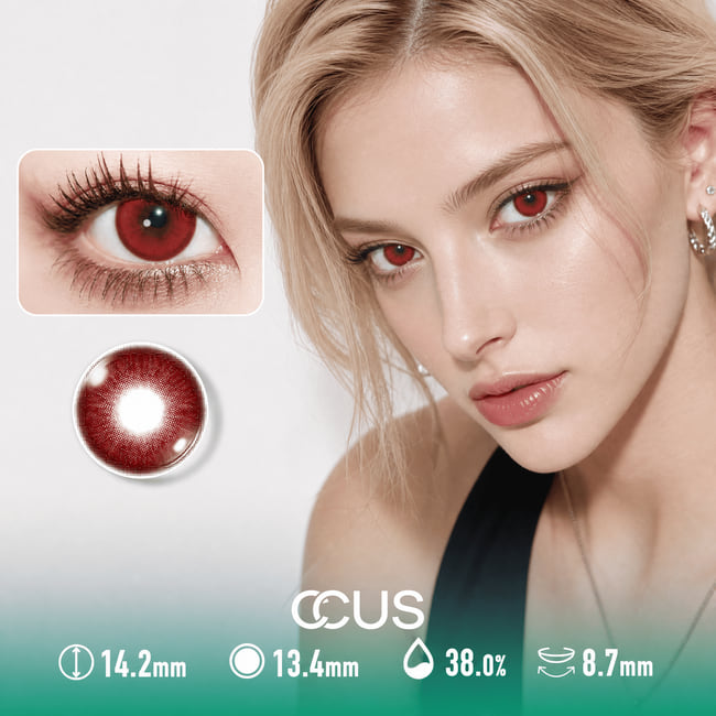 Red Halloween Contacts: Vampire &Amp; Demon Lenses - Ccus Eyewear · Premium Colored Contacts Solstice Ember Ruby Red Contact Lenses