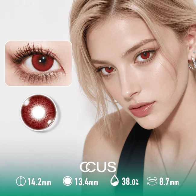 Vampire Contacts - Ccus Eyewear · Premium Colored Contacts Solstice Ember Ruby Red Contact Lenses